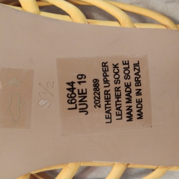 Madewell Strap Knot Slide Sandals Yellow Suede sz 9.5 NWoB - Picture 9 of 11